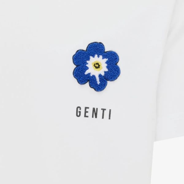 Genti Flower T-shirt Wit