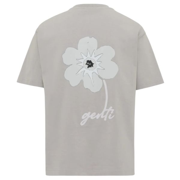 Genti Flower T-shirt Grijs