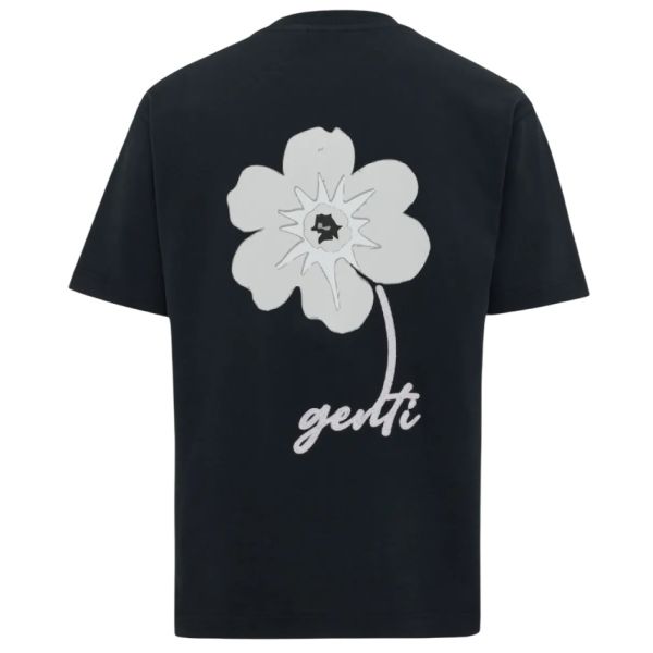Genti Flower T-shirt Zwart