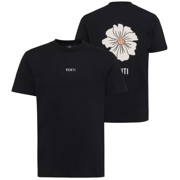 Genti Flower T-shirt Zwart