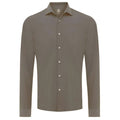 Genti Fresno Skin Fit Overhemd Bruin