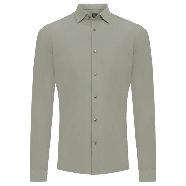 Genti Fresno Skin Fit Overhemd Licht Groen