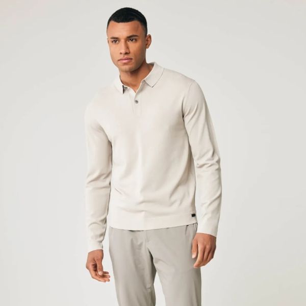 Genti Longsleeve Polo Beige