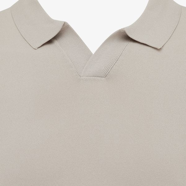 Genti No Buttons Longsleeve Polo Beige