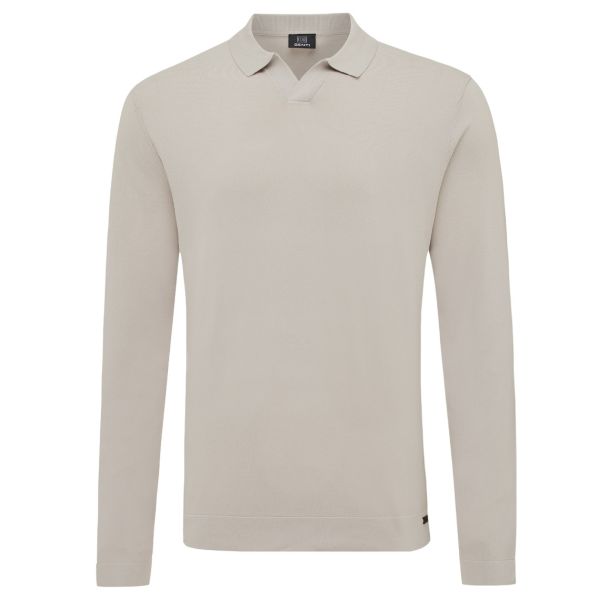 Genti No Buttons Longsleeve Polo Beige