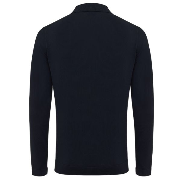 Genti No Buttons Longsleeve Polo Navy