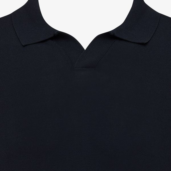 Genti No Buttons Longsleeve Polo Navy