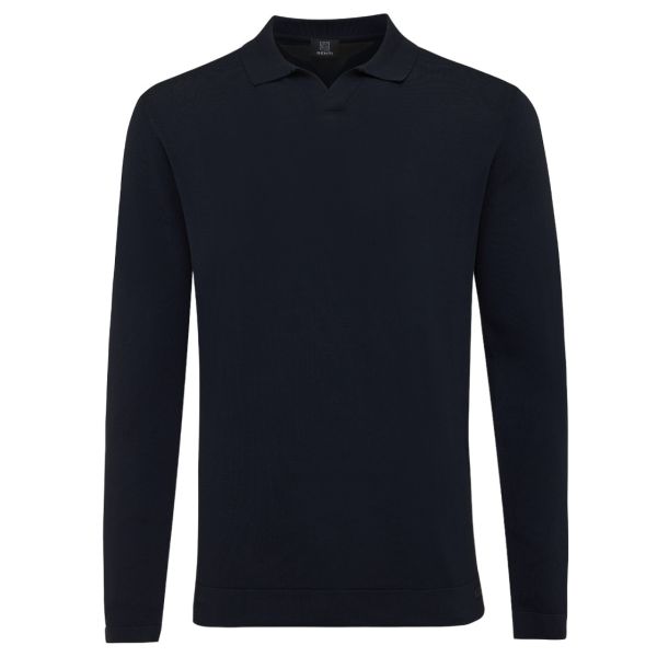 Genti No Buttons Longsleeve Polo Navy