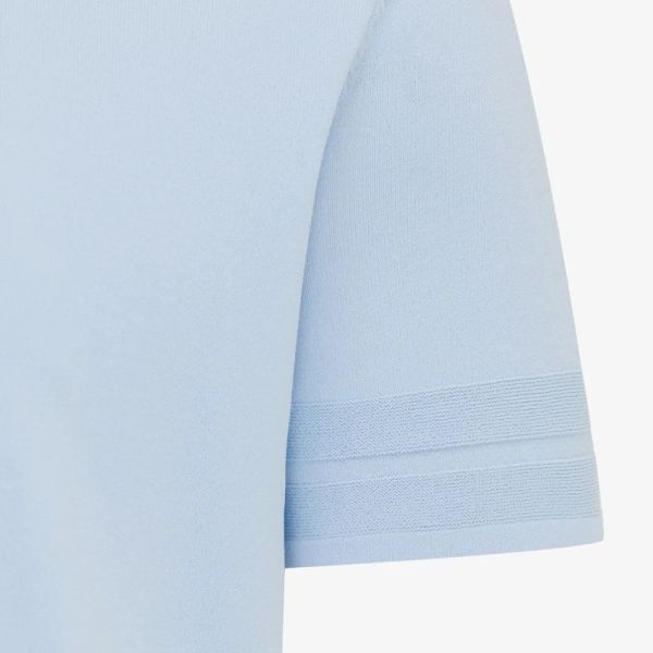 Genti No Buttons Polo Licht Blauw