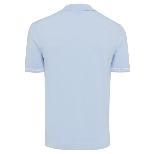 Genti No Buttons Polo Licht Blauw
