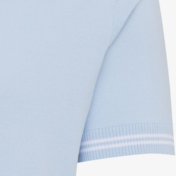 Genti No Buttons Polo Licht Blauw