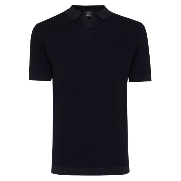 Genti No Buttons Stitch Polo Zwart