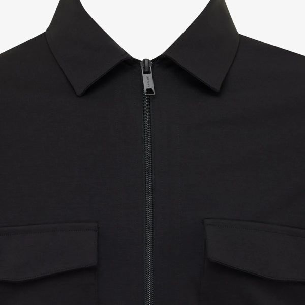 Genti Oaks Zip Overshirt Zwart