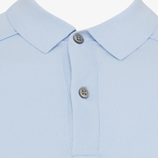 Genti Polo Licht Blauw