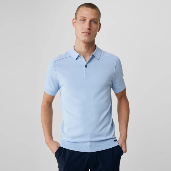 Genti Polo Licht Blauw