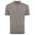 Genti Slim Button Polo Bruin