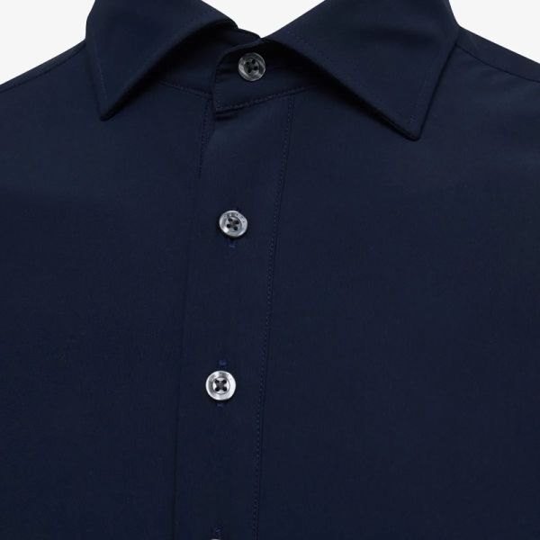 Genti Smoky Skin Fit Polo Navy