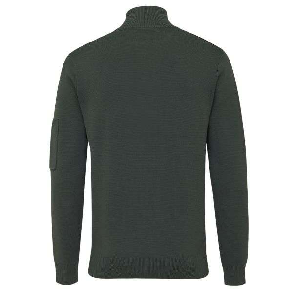 Genti Turtle 3 Buttons Sweater Donker Groen