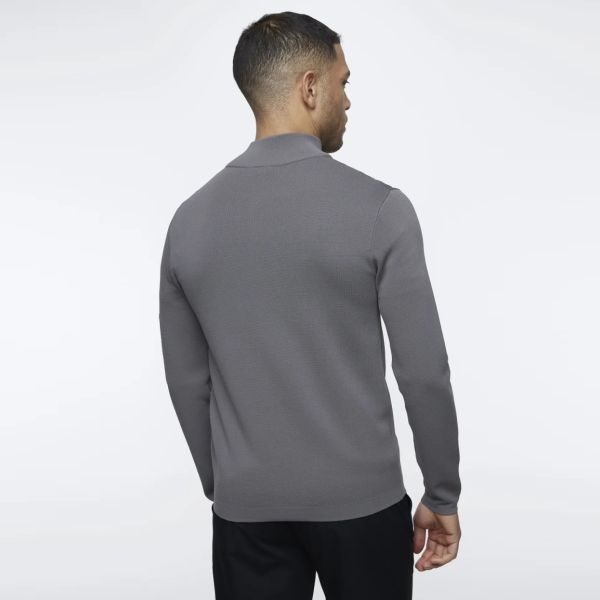 Genti Turtle Zip Sweater Bruin