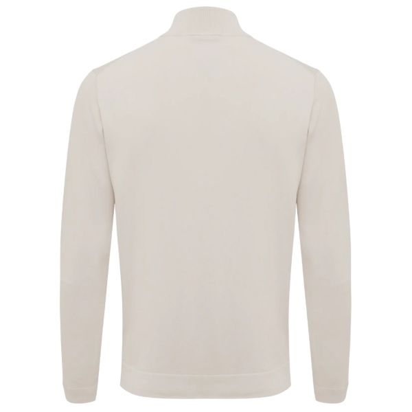 Genti Turtle Zip Sweater Beige