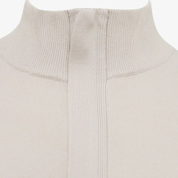 Genti Turtle Zip Sweater Beige