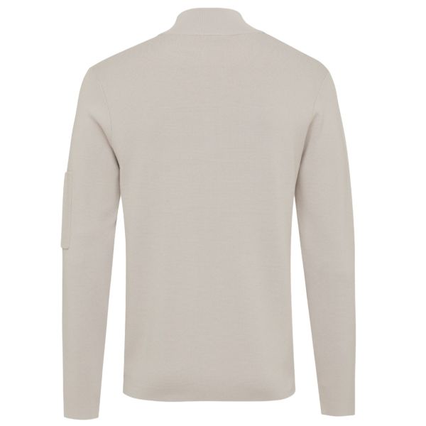 Genti Turtle Zip Sweater Beige
