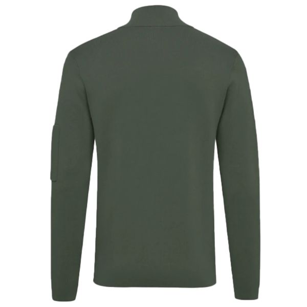 Genti Turtle Zip Sweater Donker Groen