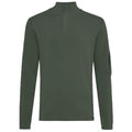 Genti Turtle Zip Sweater Donker Groen