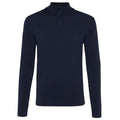 Genti Turtle Zip Sweater Navy
