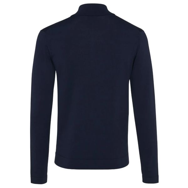 Genti Turtle Zip Sweater Navy