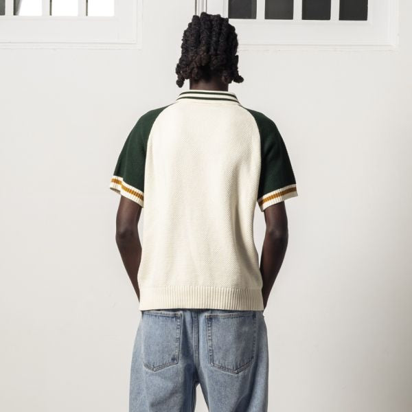 Goodies Sportive Biker Premium Knit Polo Off White