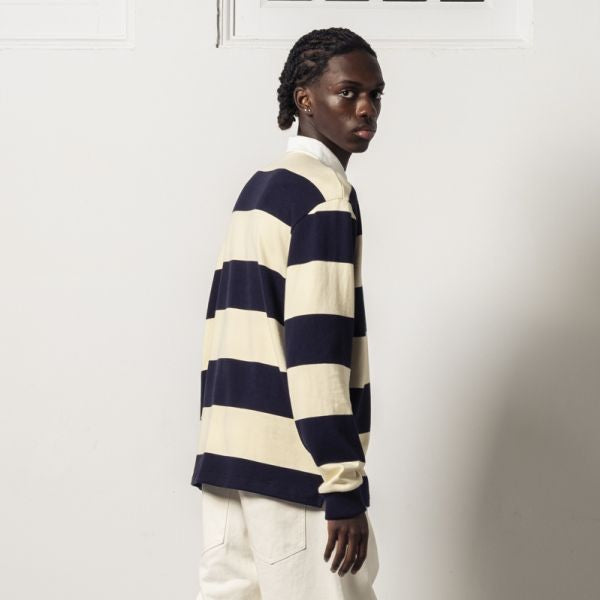Goodies Sportive Rich Kid Premium Longsleeve Polo Off White/Navy