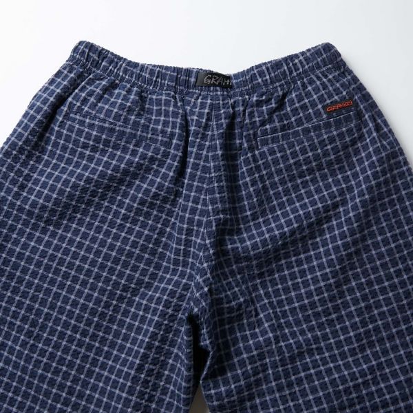 Gramicci O.G. Seersucker Lagoon Korte Broek Navy