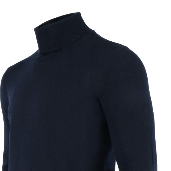 gran sass knitwear turtle neck navy