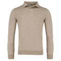 Gran Sasso Knitted Longsleeve Polo Beige