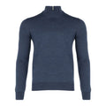gran sasso knitwear half zip sweater donker blauw