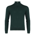 gran sasso knitwear half zip sweater donker groen