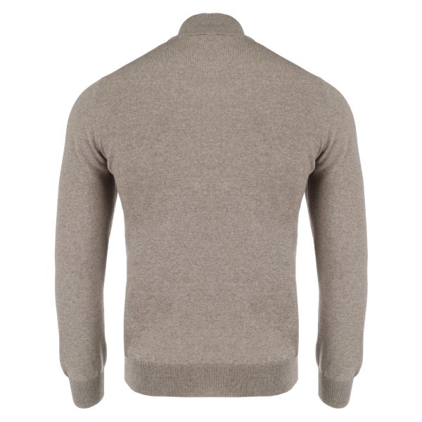 gran sasso knitwear half zip sweater zand