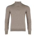 gran sasso knitwear half zip sweater zand