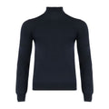 gran sasso knitwear mock sweater navy