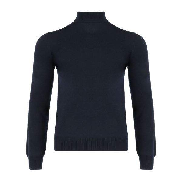 gran sasso knitwear mock sweater navy