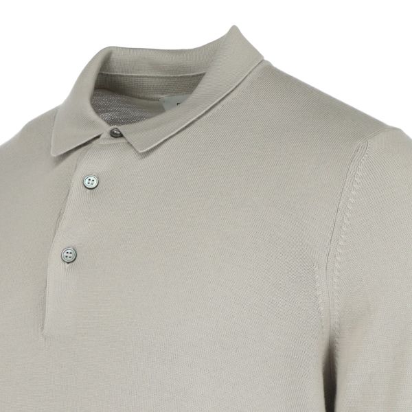 Gran Sasso Longsleeve Polo Licht Grijs