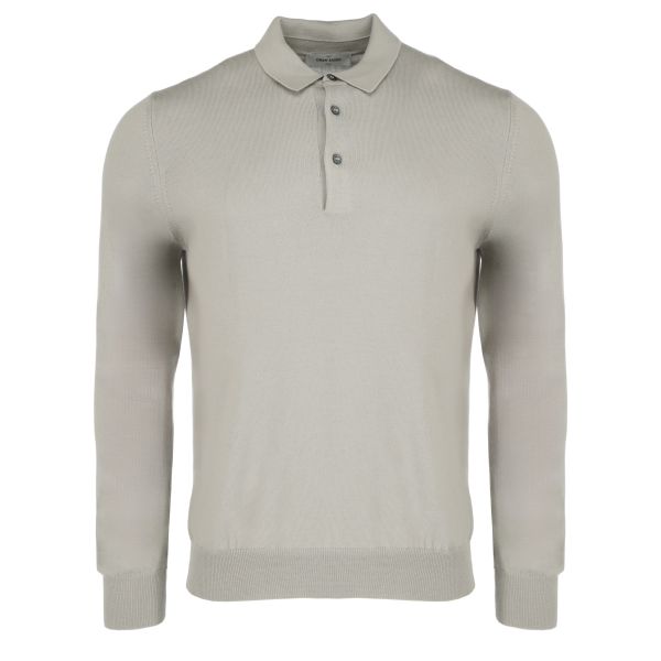 Gran Sasso Longsleeve Polo Licht Grijs