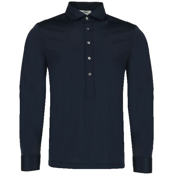 gran sasso longsleeve polo navy
