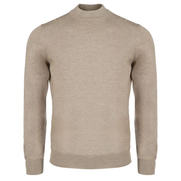 Gran Sasso Mock Neck Sweater Beige