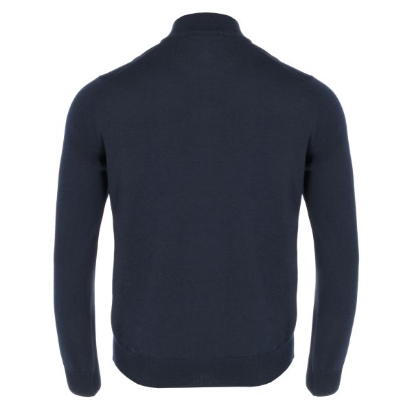 Gran Sasso Mock Neck Sweater Navy
