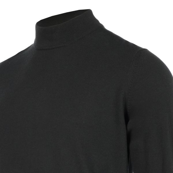 Gran Sasso Mock Neck Sweater Zwart