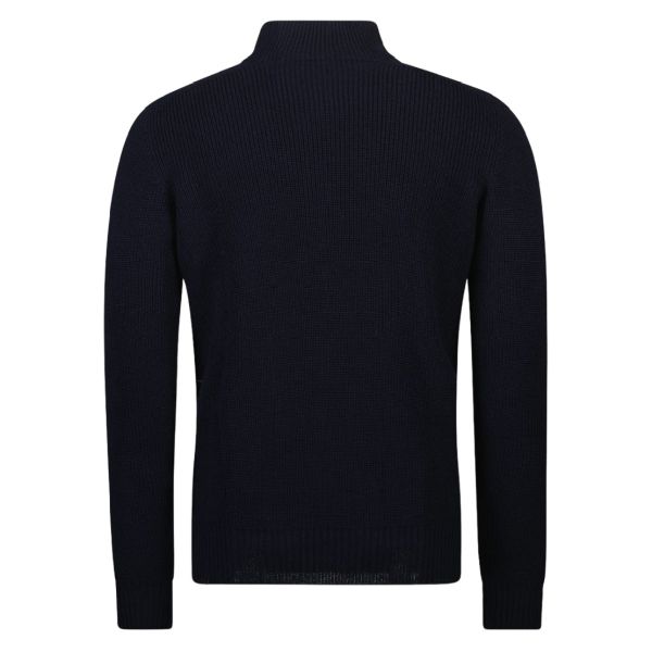 Gran Sasso Quarter Zip Sweater Navy