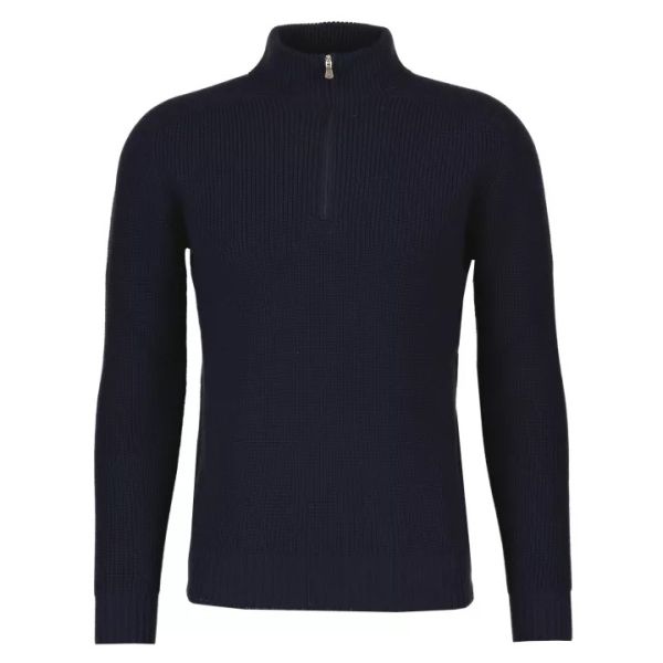 Gran Sasso Quarter Zip Sweater Navy