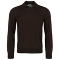 Gran Sasso Tennis Longsleeve Polo Donker Bruin